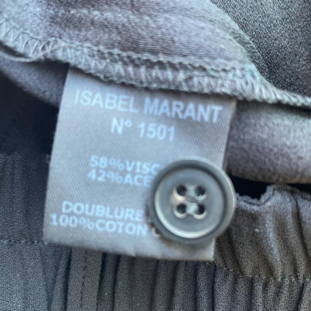 Isabel Marant Solid Black Mini Skirt/ Size 38 - image 3